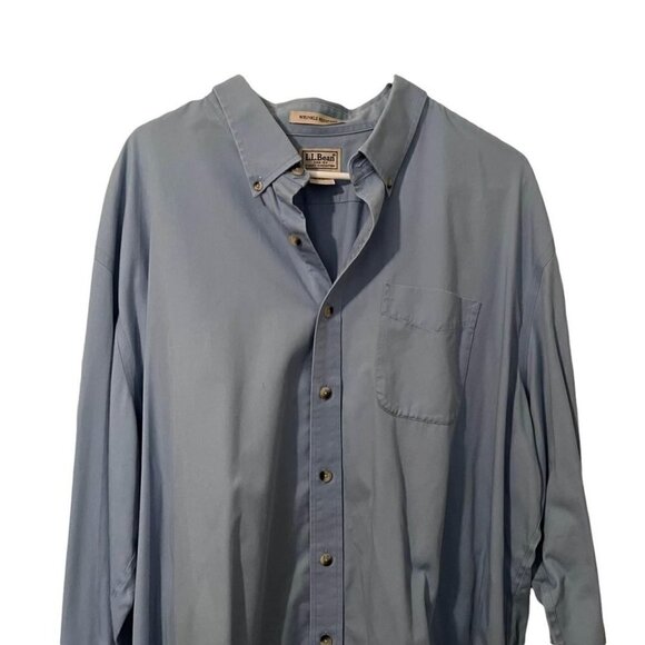 L.L. Bean Button Down Shirt Light Blue - Picture 2 of 10